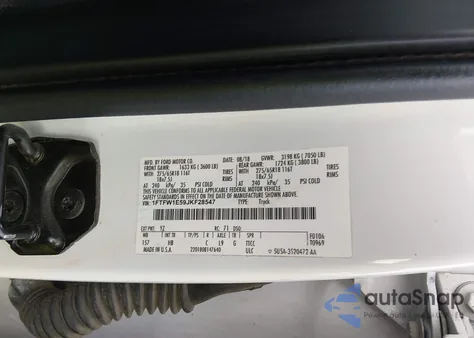 2018 Ford F-150 Lariat z USA, uszkodzony, nr VIN 1FTFW1E59JKF28547